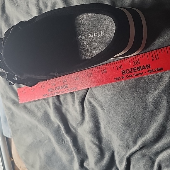 C Black And Tan Platform Pierre Dumas Slip Ons Black Chain Accents Sz 7.5 - Picture 8 of 8